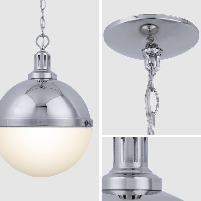 Brio Lighting Aaron - 2 Light Glass & Metal Dimmable Pendant Light
