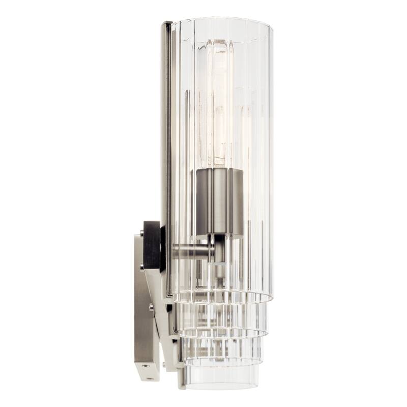 Jemsa 32 in. 4-Light Bathroom Vanity Light with Clear Fluted Glass