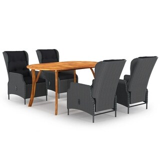 vidaXL 5 Piece Patio Dining Set Dark Gray