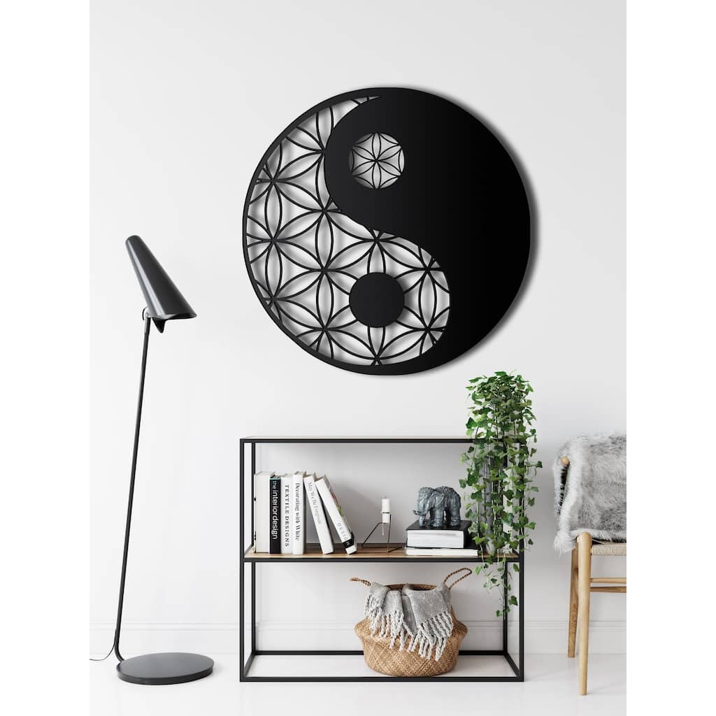 Yin Yang Metal Wall Decor for Home and Outside