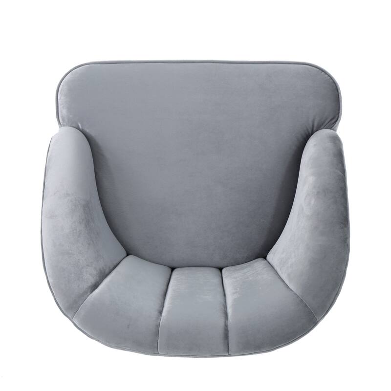 Modern 27.5" Upholstered Club Chair with Rubber Wood Legs for Living Room