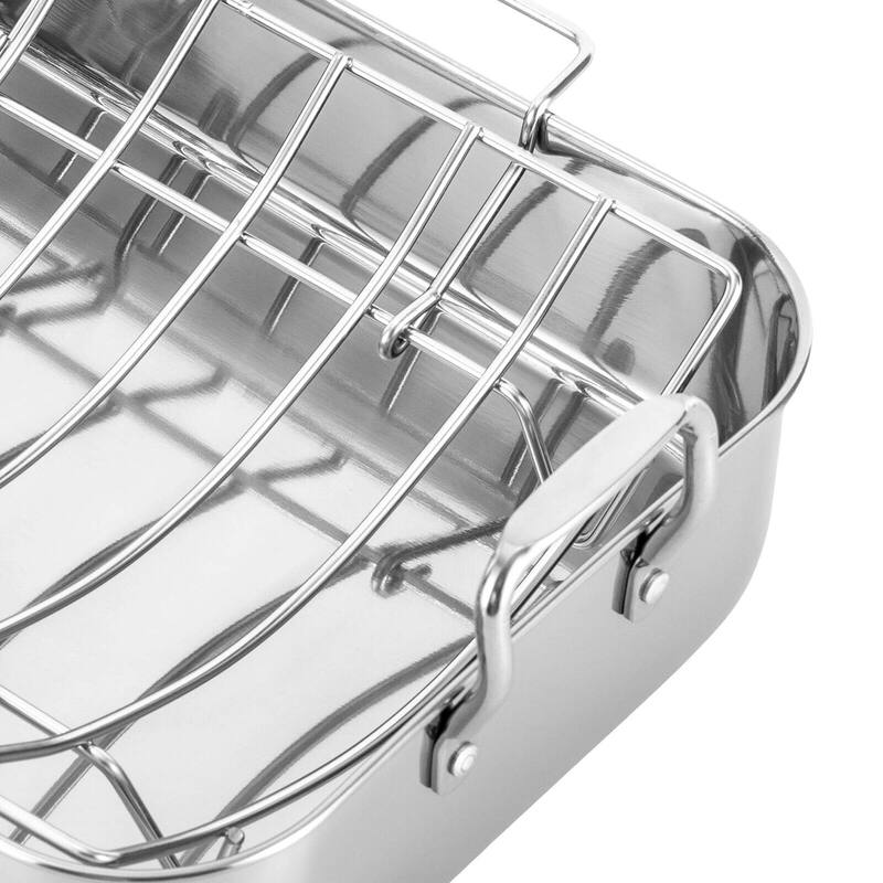 16.5 Inch Stainless Steel Roasting Pan with Rack Bed Bath & Beyond