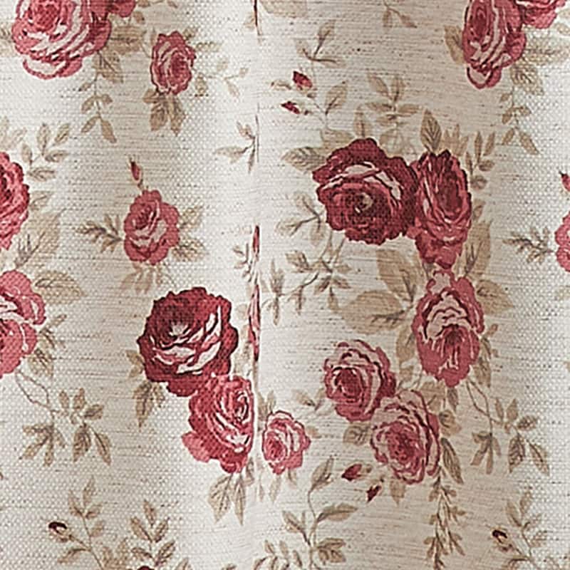 Curtainworks Antique Rose Kitchen Curtain Valance and Tier Pair Curtain Collection