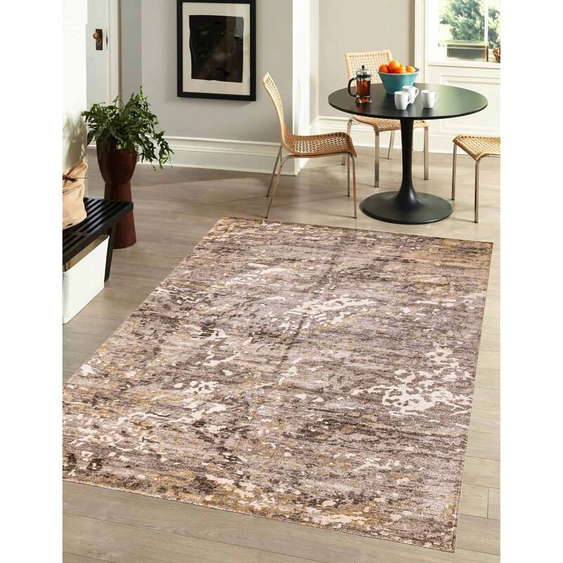 ECARPETGALLERY Hand-knotted Legacy Grey Silk Rug - 6'8 x 9'7