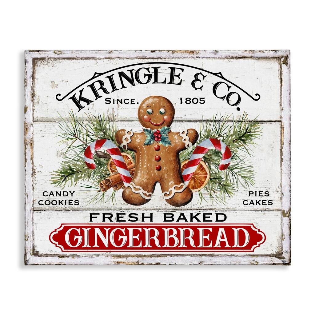 Stupell Fresh Gingerbread Cookies Canvas Wall Art Design By Creatif Belle