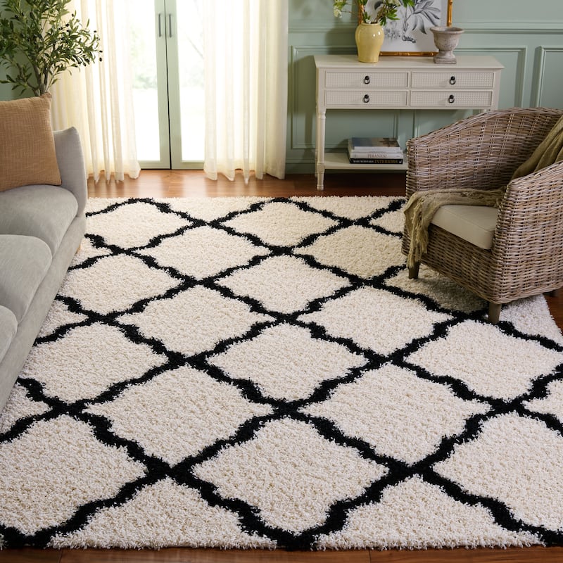 SAFAVIEH Dallas Shag Hacer Trellis 1.5-inch Thick Rug