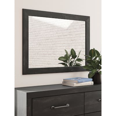 Signature Design by Ashley Delmorta Gray Bedroom Mirror - 41.85" W x 0.98" D x 30.67" H