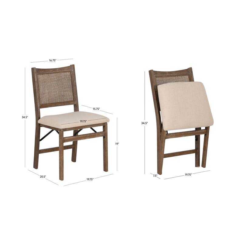 Beulah Rattan Folding Dining Chair