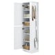preview thumbnail 12 of 31, Modern Tall Bathroom Cabinet, Freestanding Storage Cabinet with Hooks and Adjustable Shelves, for Bathroom, White