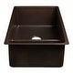 preview thumbnail 5 of 13, 33-in Hammered Copper Kitchen 70/30 Double Basin Sink with Short 5-in Divider w/ Accessories (KSP3_K70DB33199-SD5)