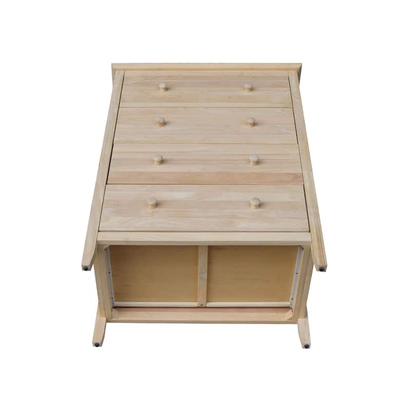 International Concepts Solid Wood Bedroom Dresser