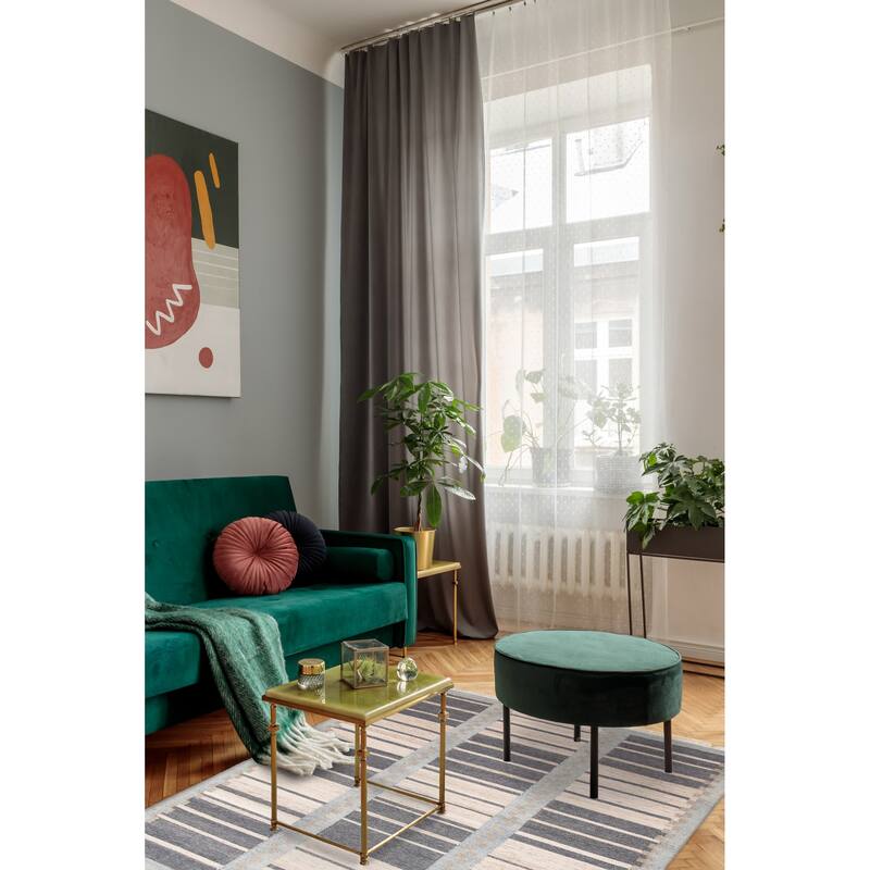 ECARPETGALLERY Flat-Weave Ankara FW Beige Wool Kilim - 5'4 x 7'8