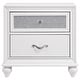 preview thumbnail 26 of 57, Barzini Upholstered Bedroom Set White with Wingback Headboard