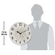 preview thumbnail 5 of 12, Blanc Fleur Wall Clock - 15 x 1.38 x 15