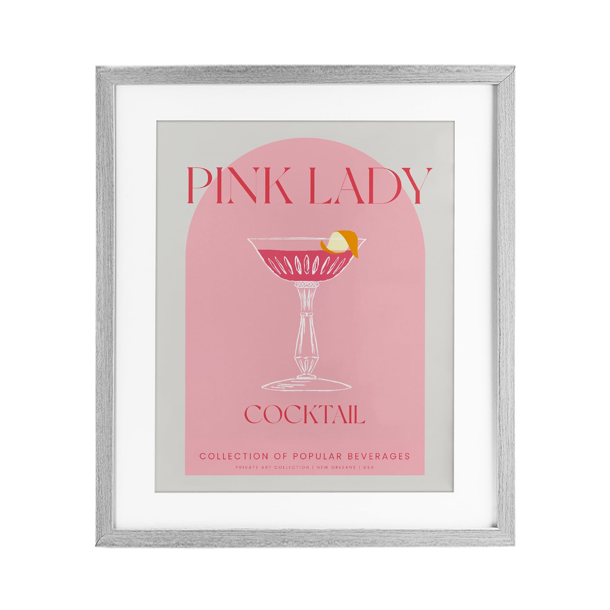Stupell Stylish Retro Pink Lady Under Glass Framed Design By Lil' Rue