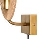 preview thumbnail 8 of 10, Cove River of Goods Gold Metal and Jute Indoor Plug In Wall Sconce - 13" x 5" x 15"
