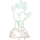 preview thumbnail 7 of 5, National Tree Company Halloween Lighted Sign Decoration, White, Zombie Hand, LED Lights, Plug In, 3 Feet