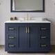 Option Dark Blue / White Quartz Top / Brushed Gold