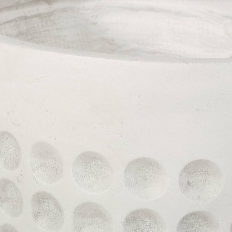 Handmade Round Planter, Unique dot Design for holding flowers herbs