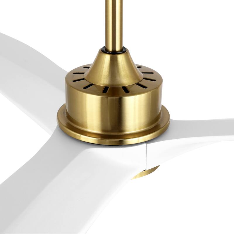 GetLedel 52-in Solid Wood Propeller LED Ceiling Fan with Remote and Light