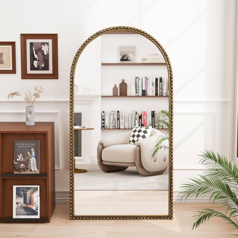 Iron Arch Retro Full Length Mirror with Supporting Feet