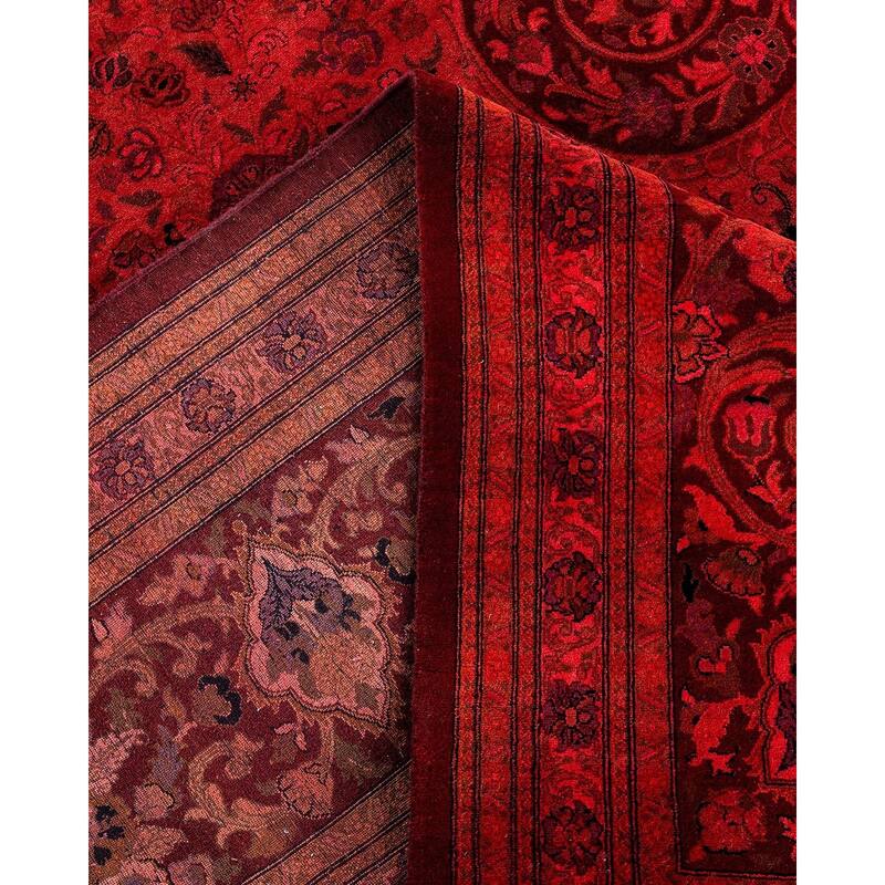 Overdyed, One-of-a-Kind Hand-Knotted Area Rug - Pink - 11' 10" x 18' 4"