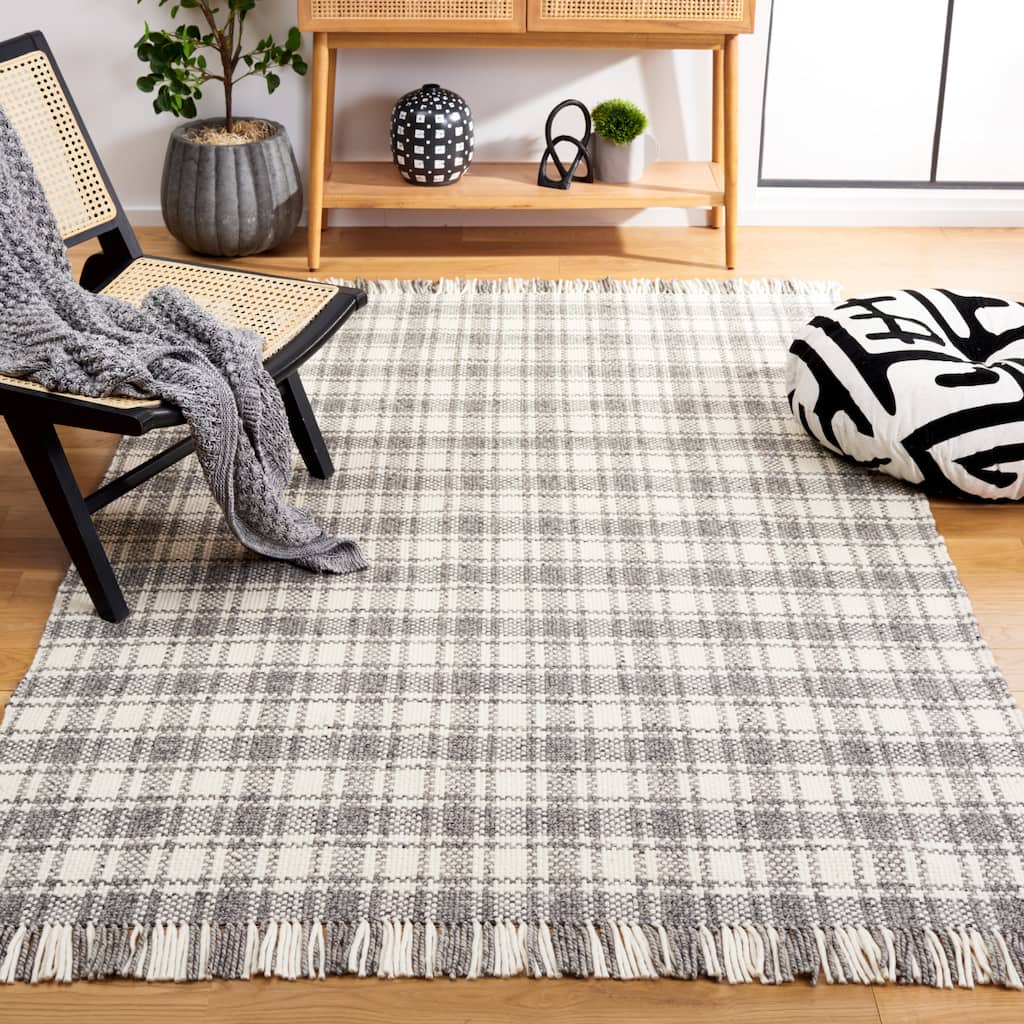 SAFAVIEH Hand-Woven Natura Darci - Grey/Ivory Wool Rug