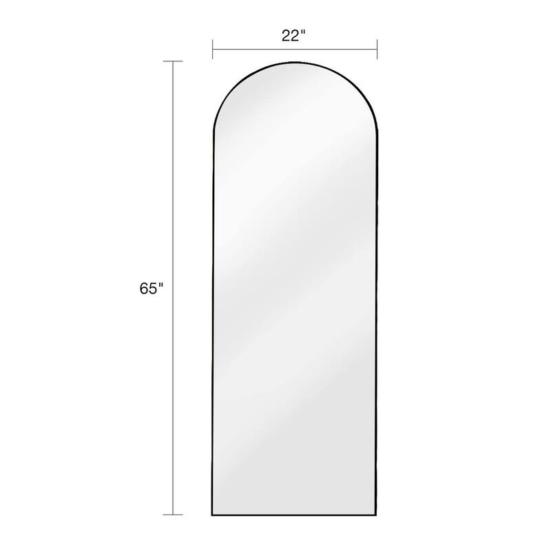 Floor Mirror, Full Length Mirror with Stand, Arched Wall Mirror, Mirror