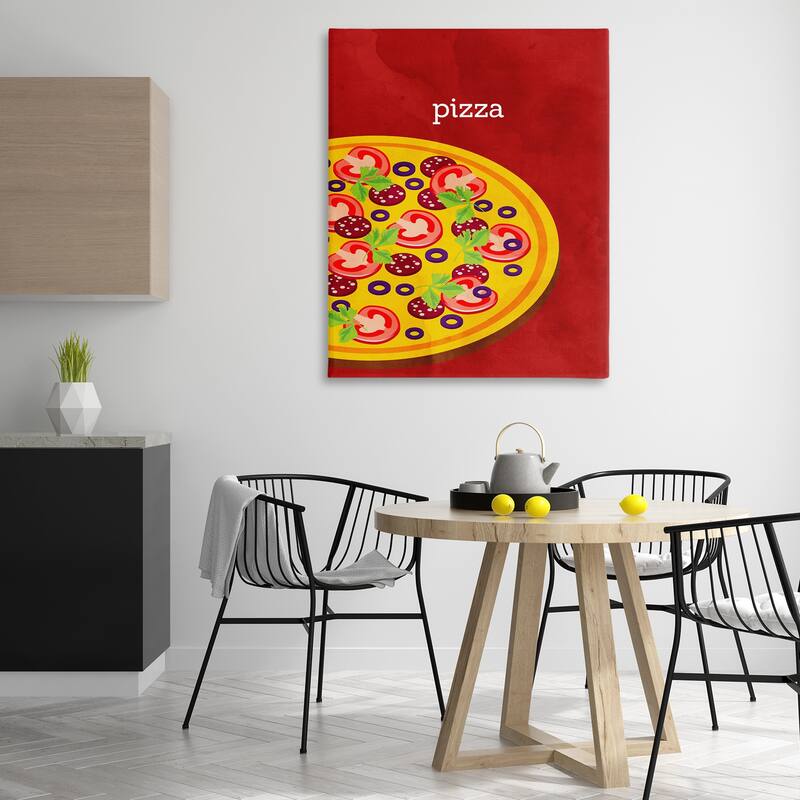 Stupell Tasty Savory Pizza Canvas Wall Art Design By Kim Allen