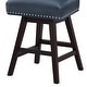 preview thumbnail 8 of 6, 26 in. Set of 3 Upholstered Bar Stools Counter Height Barstool 360° Swivel with Curved Backrest, Armless Stool