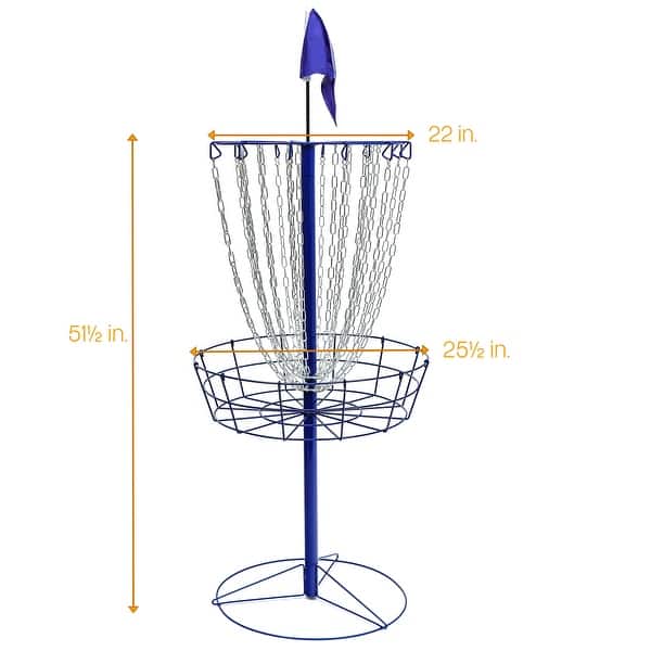 dimension image slide 0 of 2, Trademark Innovations Portable Metal Disc Frisbee Golf Goal Set Comes with 6 Discs