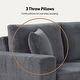 preview thumbnail 16 of 18, Ruxley 123"W Corduroy Sleeper Sectional Sofa with Right-Facing Storage Chaise and Throw Pillows