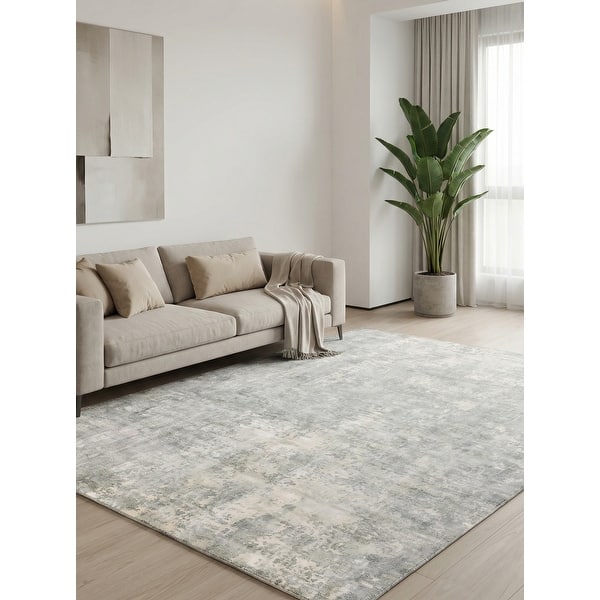 EXQUISITE RUGS Murano Hand-loomed Wool/Bamboo Silk Metallic Area Rug ...