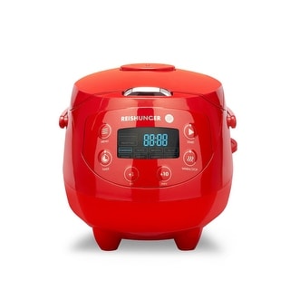 Digital Mini Rice Cooker & Steamer, with Keep-Warm & Timer, 3.5 Cups
