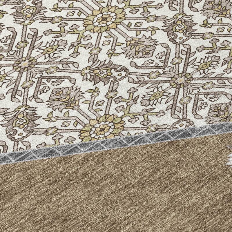HomeRoots Oriental Traditional Rectangle Outdoor Rug