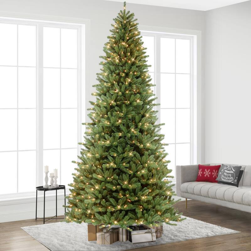 Puleo International Pre-Lit 12' Berkshire Fir Artificial Christmas Tree