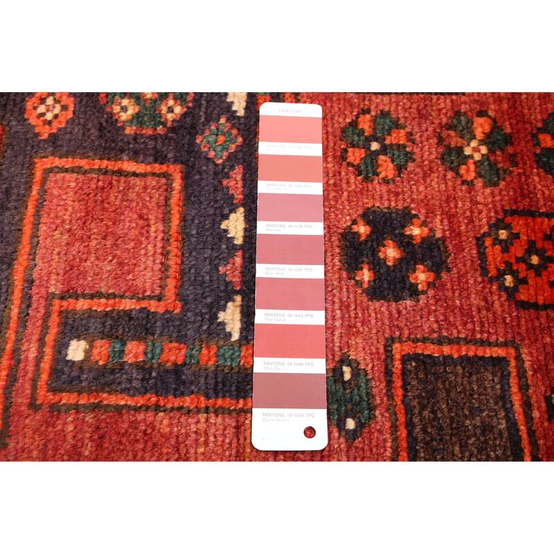 ECARPETGALLERY Hand-knotted Melis Vintage Red Wool Rug - 4'8 x 8'2