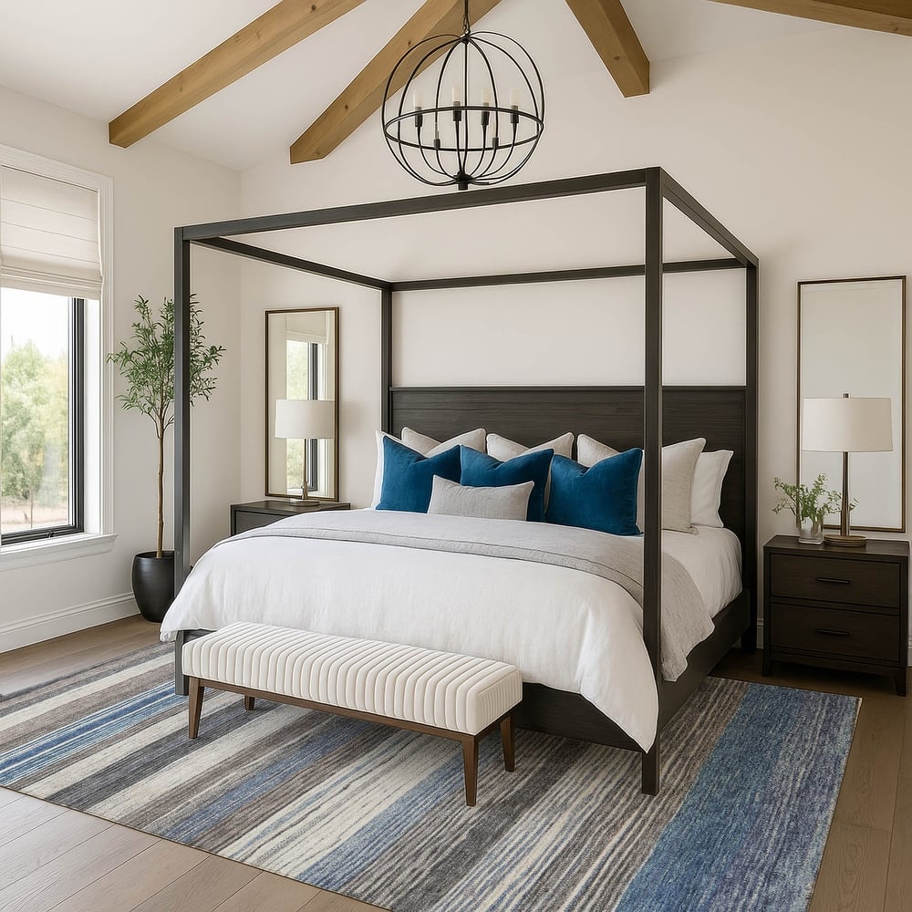 Premium Washable Super Soft Striped Mayfield Rug