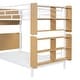 preview thumbnail 14 of 26, Twin Over Twin Metal Bunk Bed with Ladder & Storage Shelves, No Box Spring, White