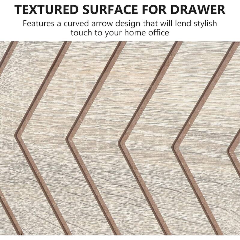 39.37-Inches Large Mobile Lateral File Cabinet with 2 Drawers White & Walnut finish