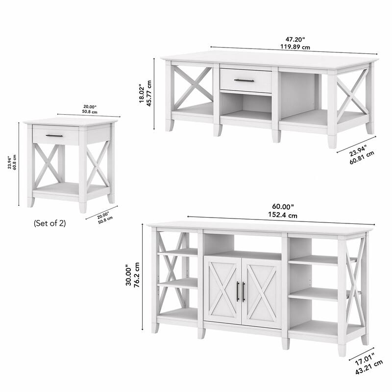 4-piece TV Stand and Table Set