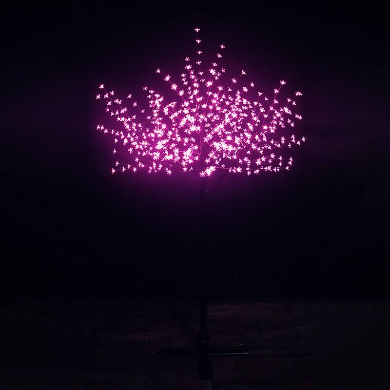 7' Pre-Lit Outdoor Cherry Blossom Artificial Tree - Warm LED Lights