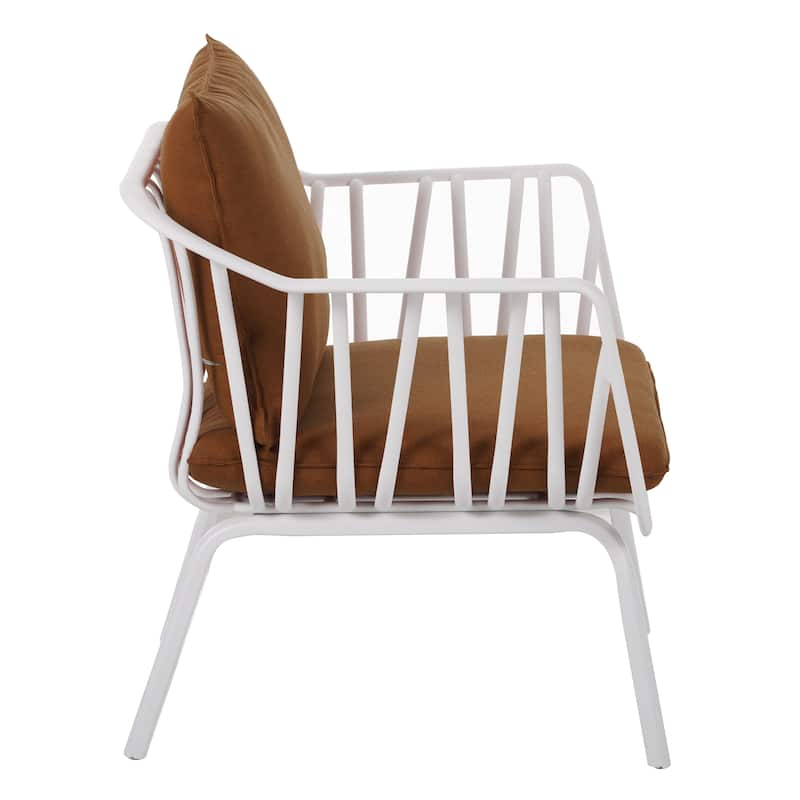Carli Modern Indoor/Outdoor Club Chairs with Cushions (Set of 2) by Christopher Knight Home