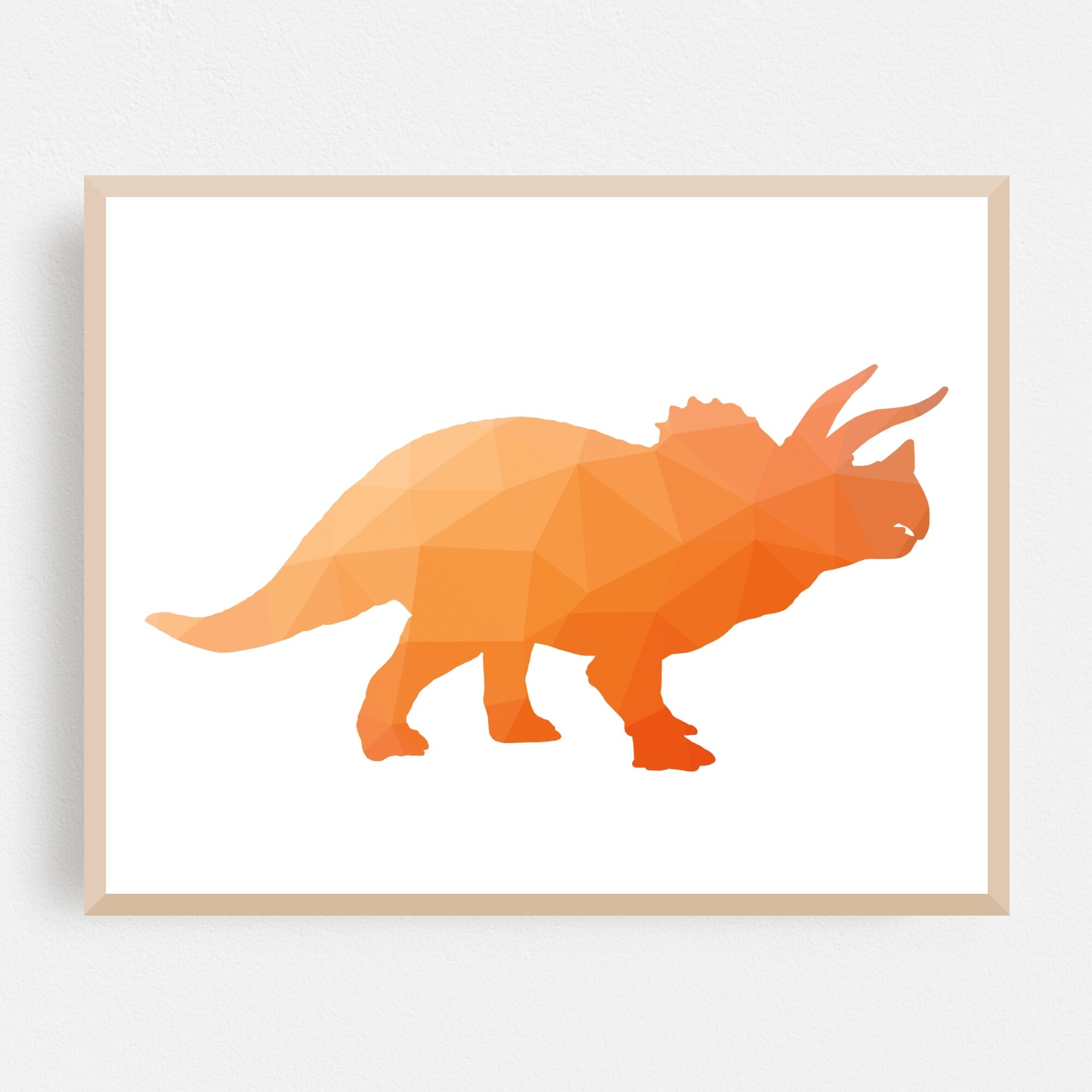 Animals Dinosaur Geometric Triceratops Framed Wall Art Print Overstock 31241629