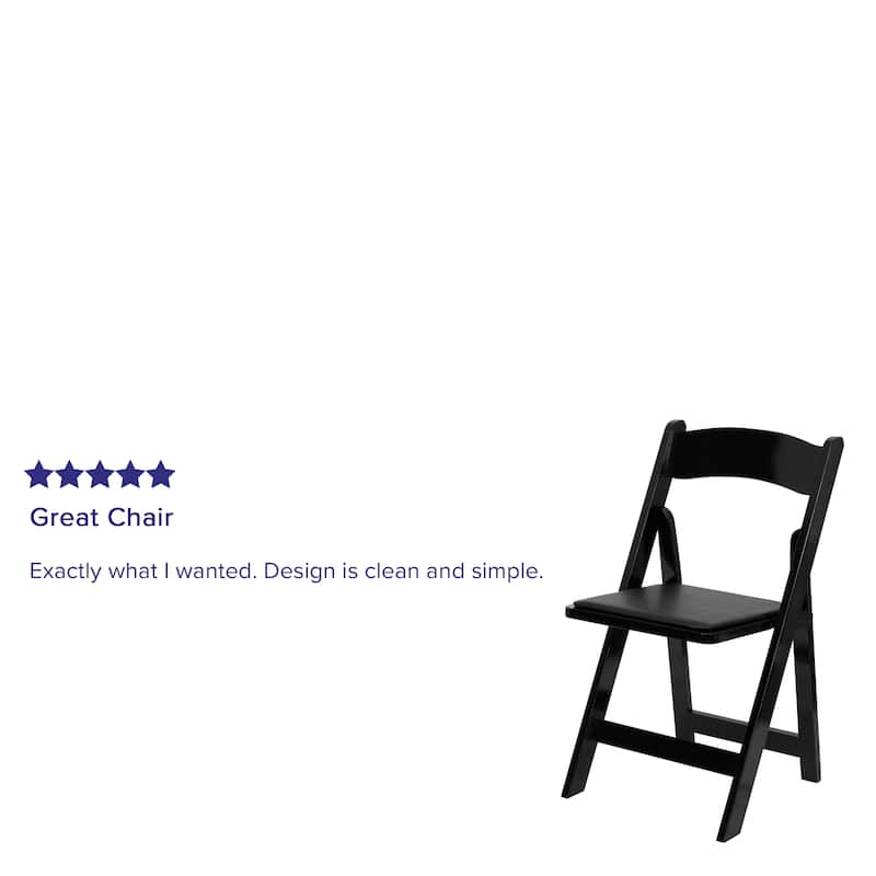 Vinyl-padded Wood Folding Chair (Set of 4)