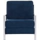 preview thumbnail 2 of 9, SAFAVIEH Walden Modern Tufted Velvet Chrome Accent Chair - 30" W x 33.5" D x 34.3" H