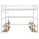 preview thumbnail 16 of 14, Metal Full Size Loft Bed with Desk, Storage Shelves and Charging Station