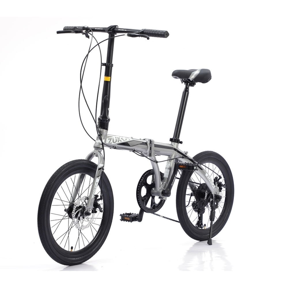 20 folding city bike aluminum frame 8 Speed shimano Silver