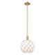Option Brushed Brass / White Glass with White Rope