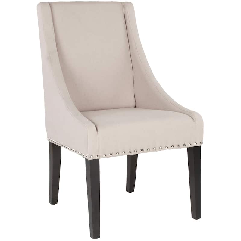 SAFAVIEH Toccara Dining Sloping Arm Chairs Cream Dining Chair (Set of 2) - 23.6" x 25.8" x 38.6" - 24Wx26Dx39H